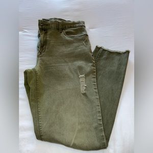 Express Mid Rise Ankle Distressed Legging